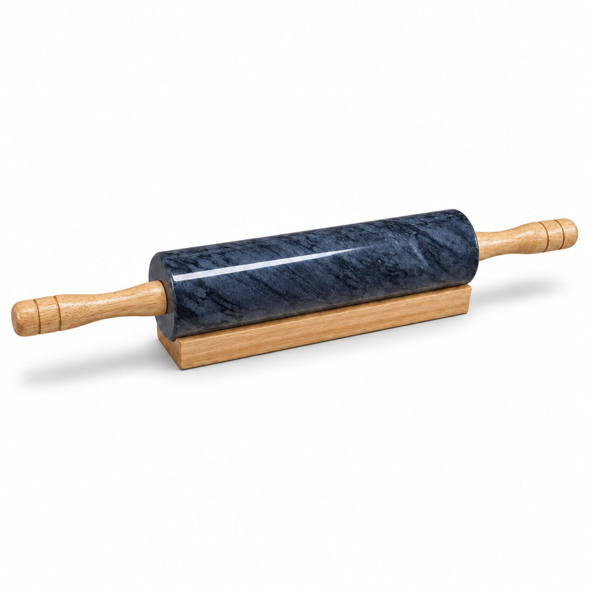 KARRYOUNG Marble Rolling Pin with Wooden handles for Baking,Home Use,White