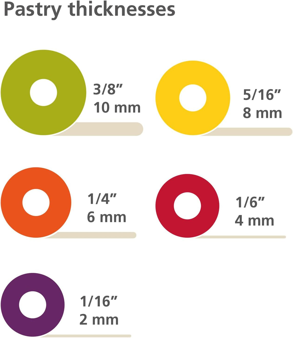 Joseph Joseph PrecisionPin - Rolling Pin with adjustable pastry thickness, Baking and dough rollers, Beech Wood, Multicolor