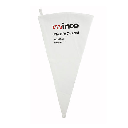 Winco Pastry Bag Cotton with Plastic Coating, 21-Inch,White,Medium