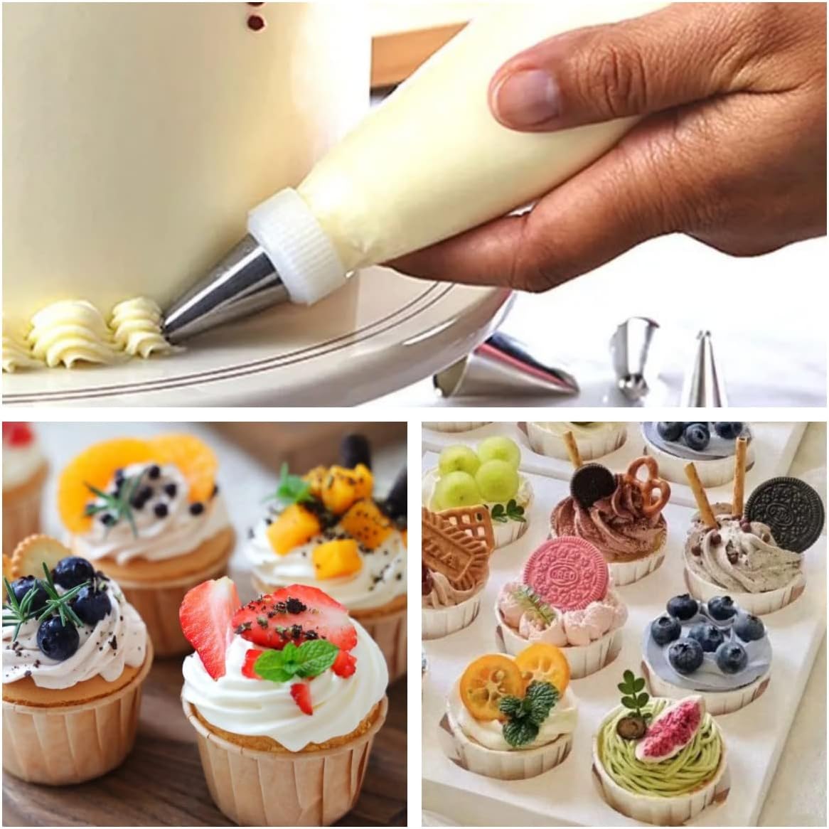 Large Pastry Bags Disposable, 100 Pcs 24 Inch Thickened Strong Decorating Bags for Frosting, Royal Icing, Professional Cake Supplies for Baking and Decorating