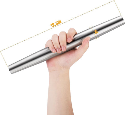 AMUZHI Smooth Seamless Stainless Steel Rolling Pin, 12.8 Inch