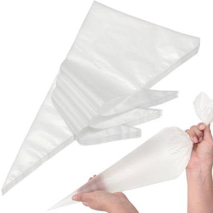 Extra Large Piping Bags 24 Inch, HOMIOVE 50 Pack Long Big Disposable Pastry Bags Thick Anti-Burst Tipless Cake Decorating Bags for Decorating Cupcakes Cakes Cookies