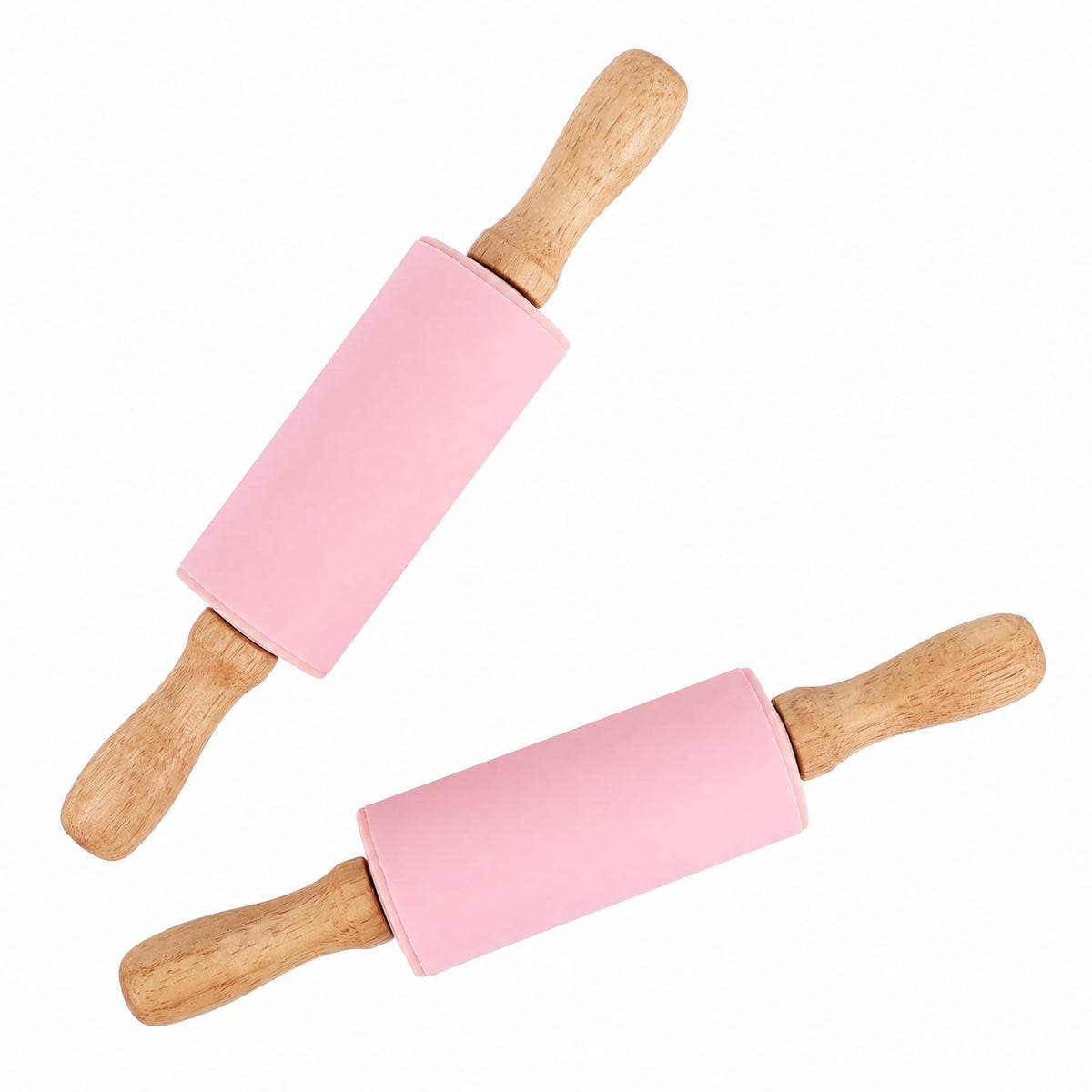 4 Pack Mini Rolling Pin for Kids 9 Inch, Non-Stick Wooden Handle