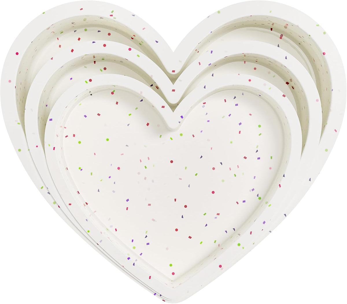 6 8 10 Inch Silicone Heart Shaped Cake Pans for Baking, 3 Pcs