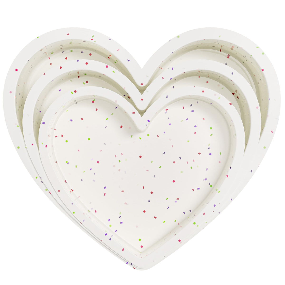 6 8 10 Inch Silicone Heart Shaped Cake Pans for Baking, 3 Pcs