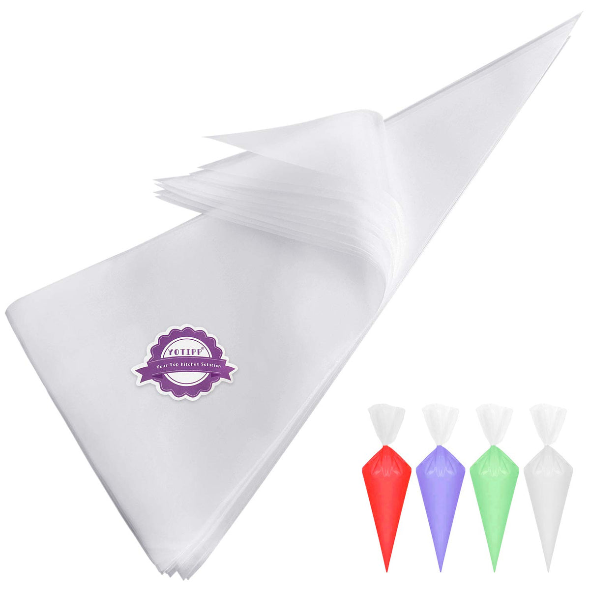 Thickened 100pcs/set Disposable Pastry Bag Icing Piping Bag Cake Cupcake Decorating Bags (12inch Thickened)
