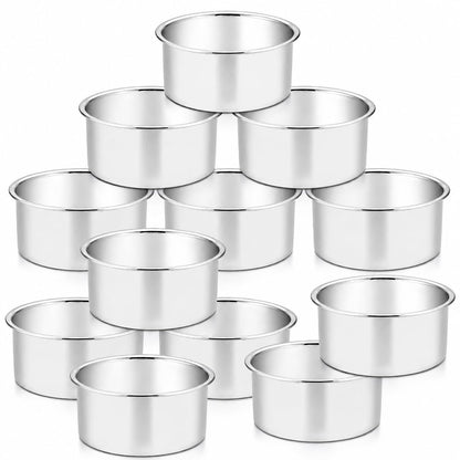 TeamFar 4 Inch Cake Pan, 6 Pcs Stainless Steel Round Baking Cake Pans Set