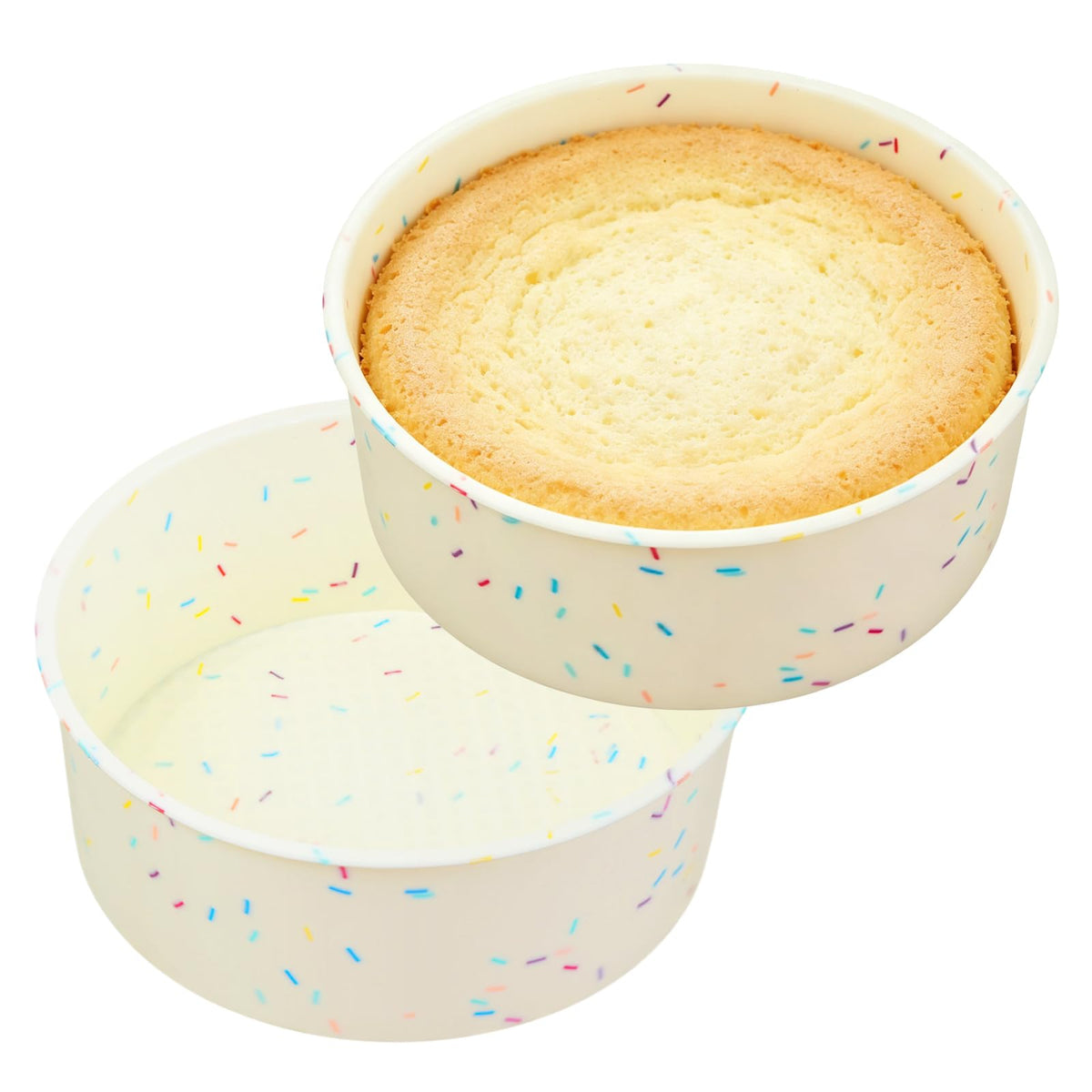 4.75 Inch Round Cake Pan, 4 Pcs Silicone Cake Pans for Baking, Nonstick Baking Mold BPA Free Dishwasher Safe, Great for Layer Cake, Cheese Cake, Chocolate Cake