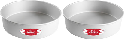 Fat Daddio's PRD-83SET Anodized Aluminum Round Cake Pans, 2 Piece Set, 8 x 3 Inch