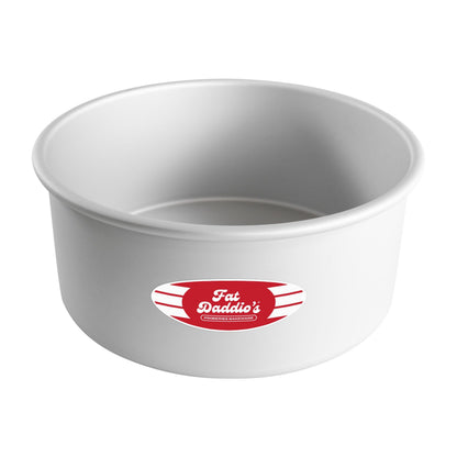 Fat Daddio's PRD-83SET Anodized Aluminum Round Cake Pans, 2 Piece Set, 8 x 3 Inch