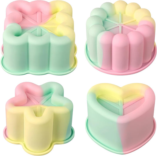 Actvty 4 Inch Silicone Cake Pans, Mini Cake Molds, Bento Cake Mold