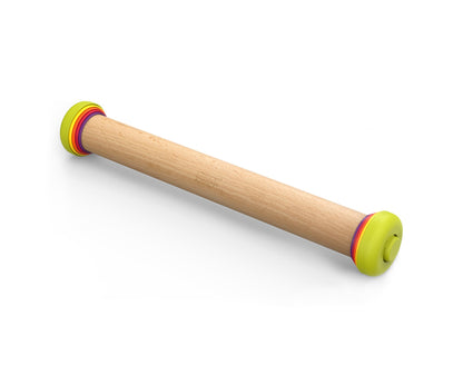 Joseph Joseph PrecisionPin - Rolling Pin with adjustable pastry thickness, Baking and dough rollers, Beech Wood, Multicolor