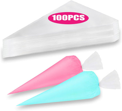 Piping Bags, Pastry Bags 100PCS 14 Inch, Disposable Icing Piping Bags