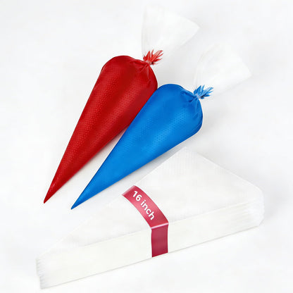 100 Pieces Piping Bags Disposable -14 inch Tipless Piping Bags | Pastry Bags | Icing Bags | Frosting Bags for Cake Cookies Baking Decorating (100, 14inch)