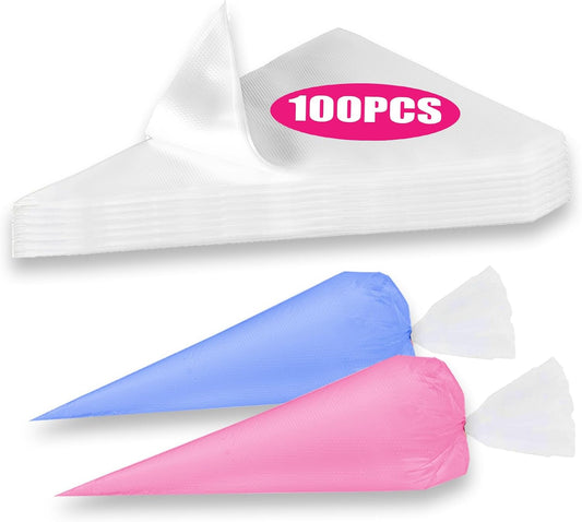 Piping Bags, Pastry Bags 100PCS 18 Inch, Disposable Icing Piping Bags