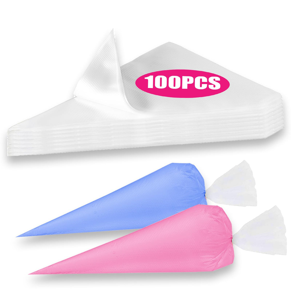 Piping Bags, Pastry Bags 100PCS 18 Inch, Disposable Icing Piping Bags