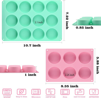 HUAKENER Cake Puck Mold Set 2 Different Sizes