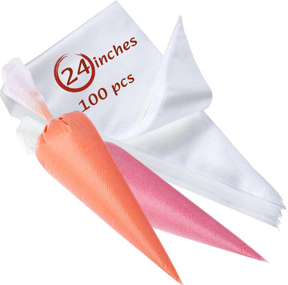 24 Inch Disposable Piping Bags, 100 PCS Large Icing Bags