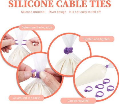 24 Inch Extra Large Piping Bags Disposable,50 Pack Thick Pastry Bags