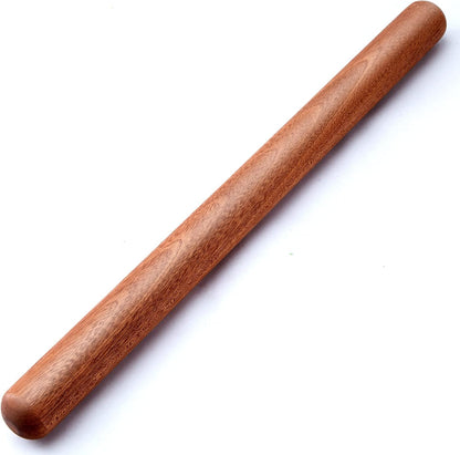 AISOSO French Rolling Pin for Baking,17.7 Inches Wooden Dough Roller,Brown