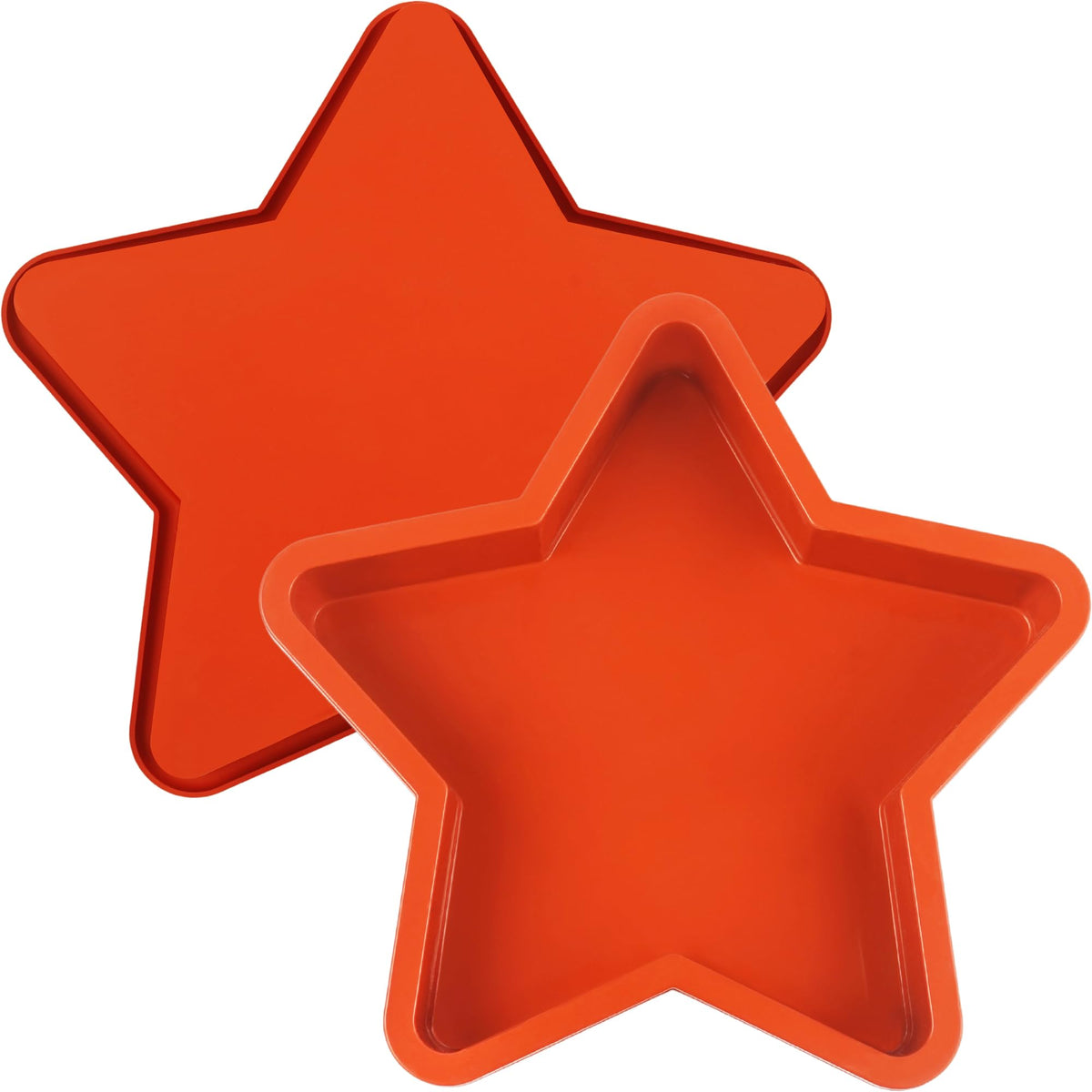 2Pcs Silicone Star Cake Pan for Baking, 10Inch Large Nonstick Silicone Star Shaped Cake Mold for Baking Cake