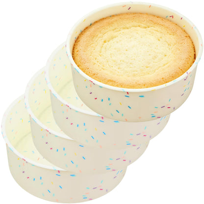 4.75 Inch Round Cake Pan, 4 Pcs Silicone Cake Pans for Baking, Nonstick Baking Mold BPA Free Dishwasher Safe, Great for Layer Cake, Cheese Cake, Chocolate Cake