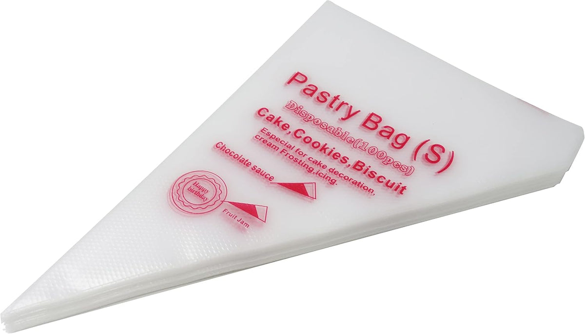 yueton 100-Pack Piping Bags with Non-Slip Grip - Disposable Pastry Bags Cake Decorating Supplies for Baking, Royal Icing & Cupcakes