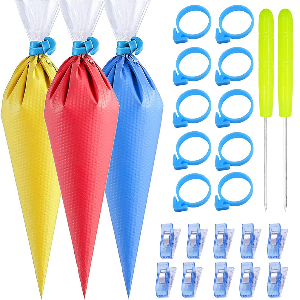 100 Pieces Piping Bags Disposable -14 inch Tipless Piping Bags | Pastry Bags | Icing Bags | Frosting Bags for Cake Cookies Baking Decorating (100, 14inch)