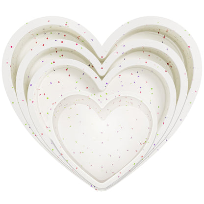6 8 10 Inch Silicone Heart Shaped Cake Pans for Baking, 3 Pcs