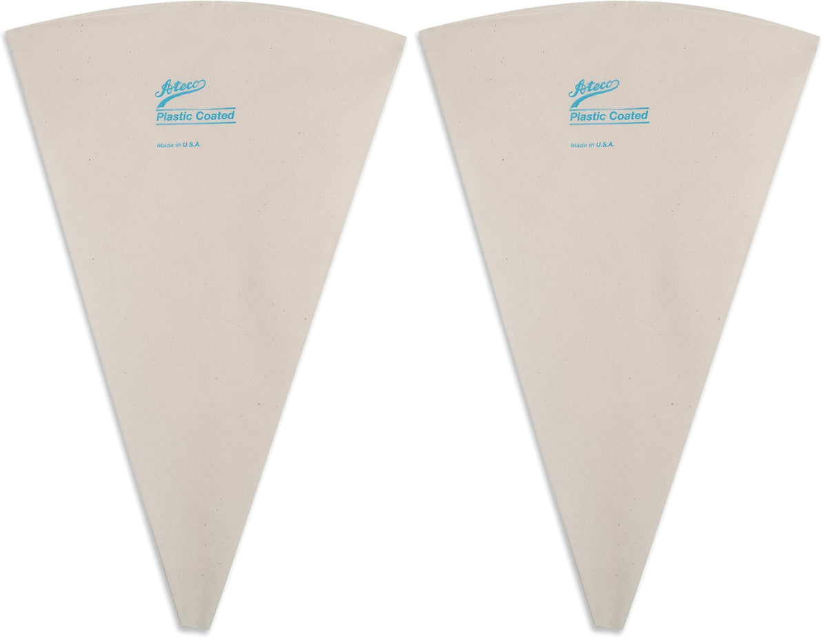 Ateco Plastic Coated Canvas Decorating Bag, 14-Inch, Reusable, Made in USA, White