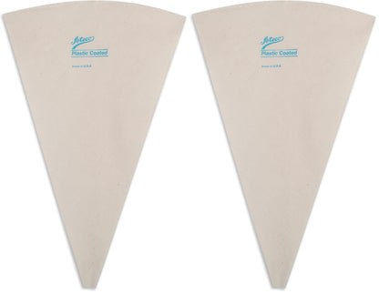 Ateco Plastic Coated Canvas Decorating Bag, 14-Inch, Reusable, Made in USA, White