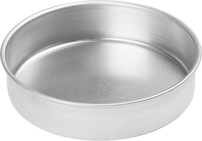 Winco 10" Red Heavy-Duty Round Layer Aluminum Cake Pan