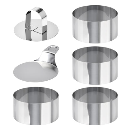 HULISEN 3” Round Cake Ring Mold, Stainless Steel Cooking Crumpet Rings