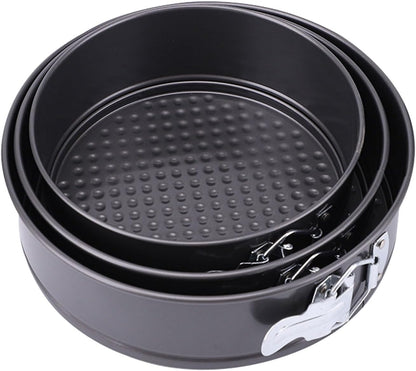 Springform Pan, Nonstick Cake Pan, Round cheesecake pan with leak-proof non-stick bottom removable bakeware.3 pieces 3 sizes, 7" 8" 9" for Cakes, Cheesecakes, Pizzas and Quiches.