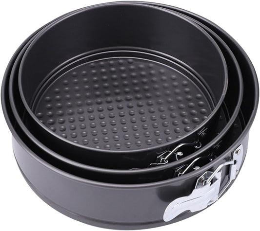 Springform Pan, Nonstick Cake Pan, Round cheesecake pan with leak-proof non-stick bottom removable bakeware.3 pieces 3 sizes, 7" 8" 9" for Cakes, Cheesecakes, Pizzas and Quiches.