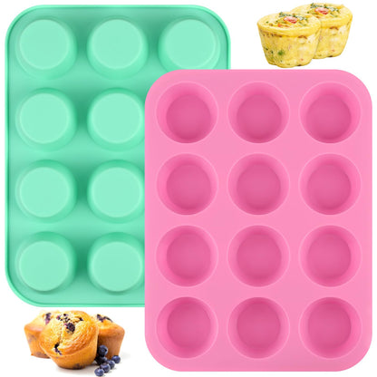 Sakolla Large Skull Cake Pan Silicone Mold, 2 Pack 6 Cavity Halloween Skull Cakelet Chocolate Molds Candy Pizza Baking Molds Handmade Soap Tray
