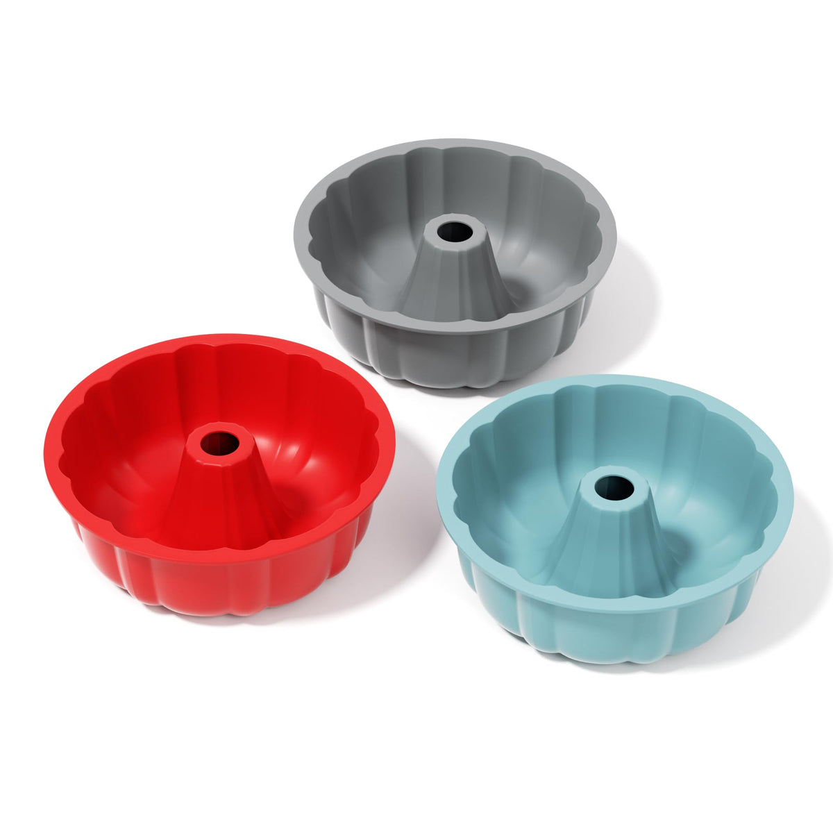 SOV silicone cake pan, silicone Cake Molds, Bakeware Non Stick 10 inch Pan for Jello,Gelatin,cake, Silicone Baking Molds for Cakes, Round Baking Pan (1 pack)