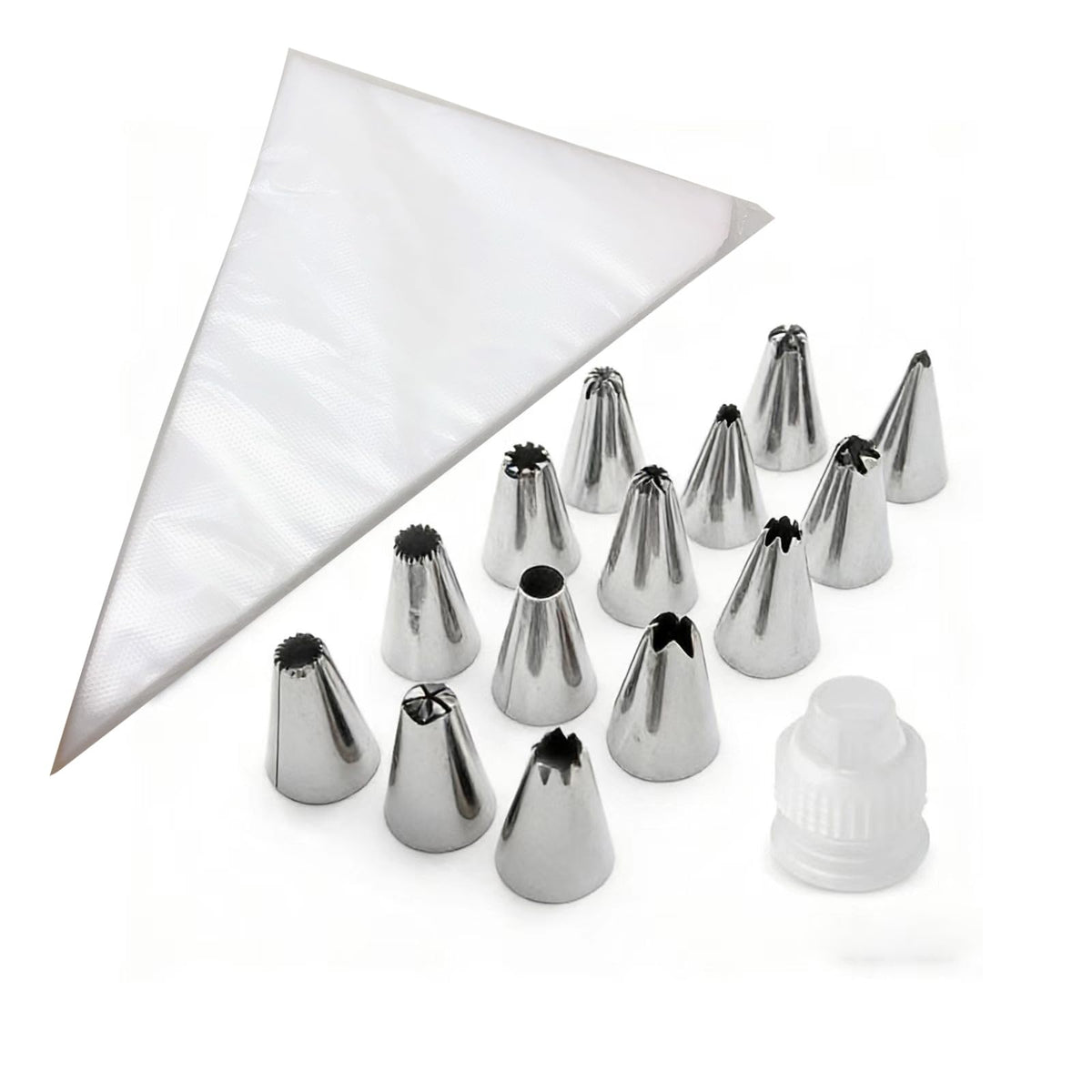 Piping Bags - 12 Inch Disposable Icing Bags, 200 PCS Decorating Bags for Frosting, Pastry Bags, Great for Cakes and Cookies Decoration, S/M/L, Clear