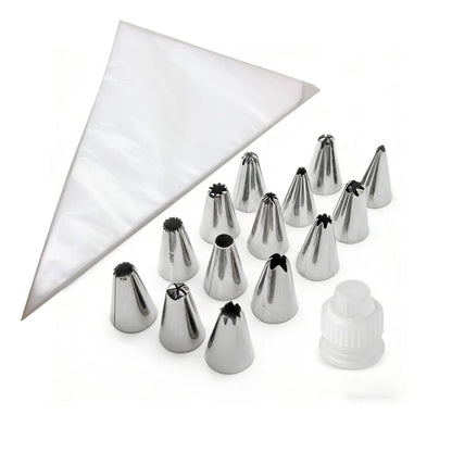 Piping Bags - 12 Inch Disposable Icing Bags, 200 PCS Decorating Bags for Frosting, Pastry Bags, Great for Cakes and Cookies Decoration, S/M/L, Clear