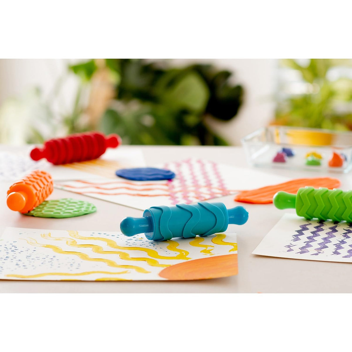 READY 2 LEARN Paint and Dough Texture Rollers, Set of 4