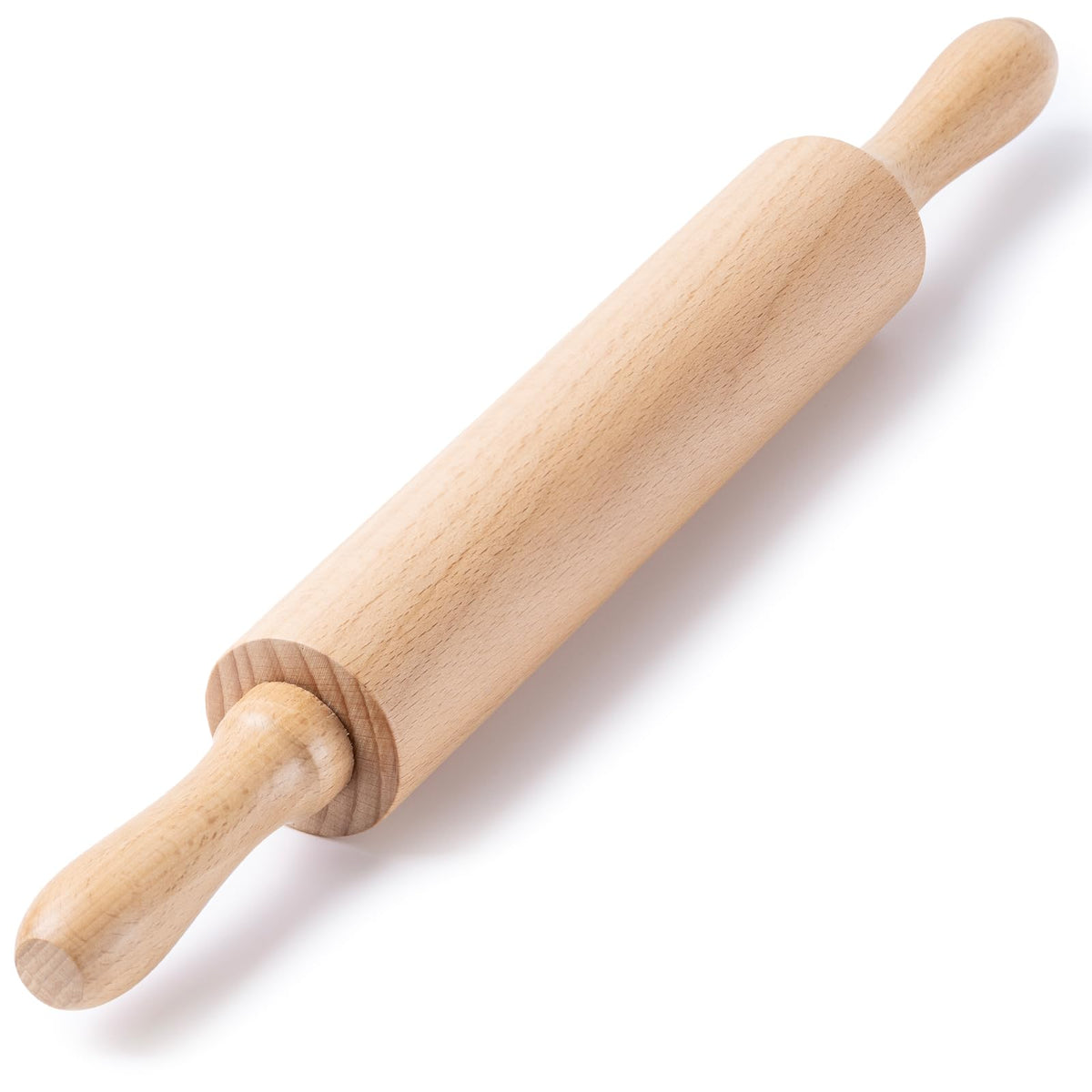 AISOSO French Rolling Pin for Baking,17.7 Inches Wooden Dough Roller,Brown