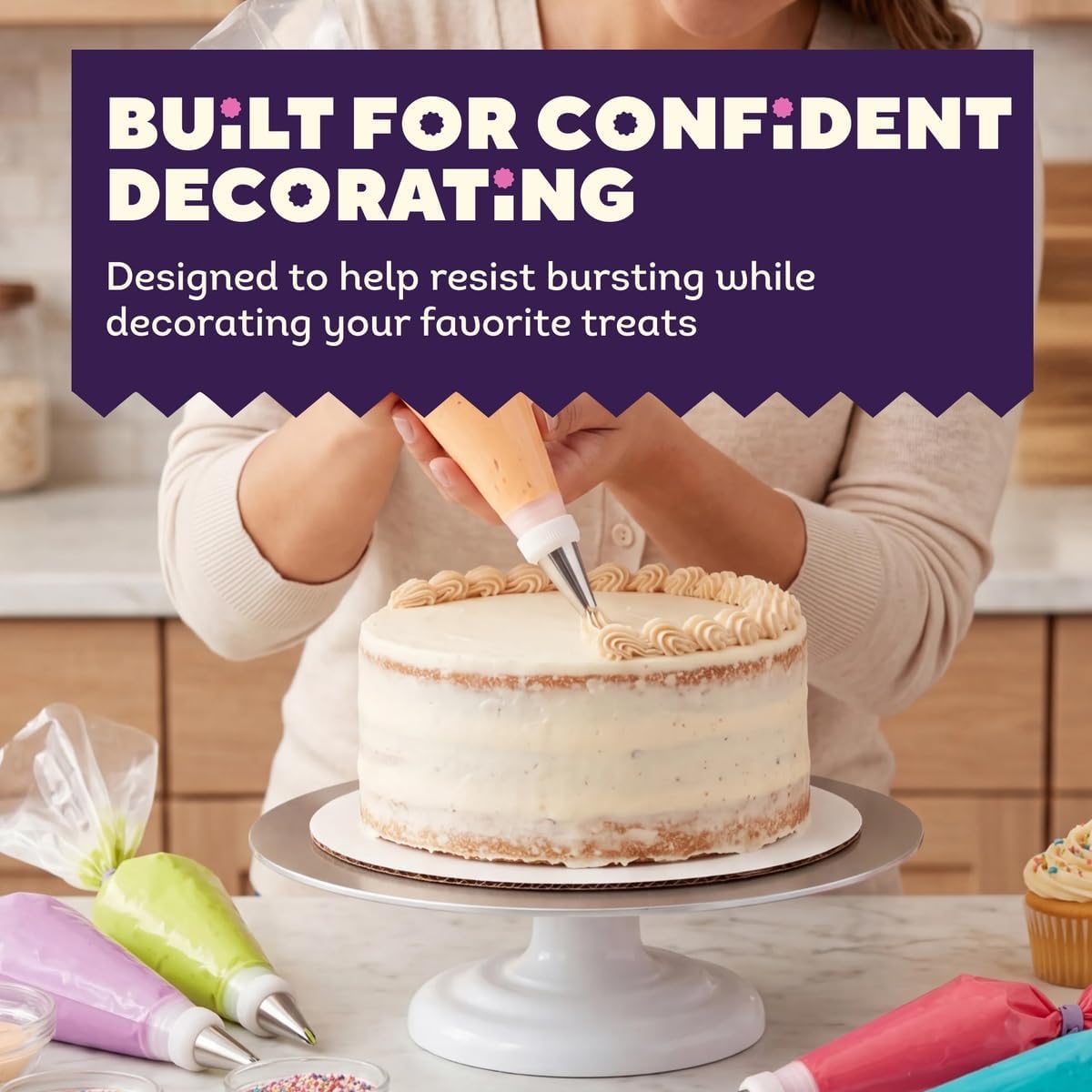 Wilton Disposable Decorating Bags, Piping Icing, 100-Count