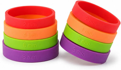 8pcs Silicone Rolling Pin Thickness Rings, Baking Accessories