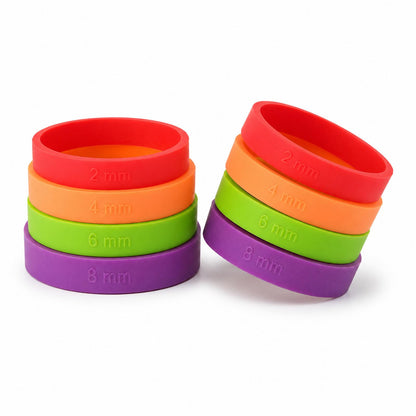 8pcs Silicone Rolling Pin Thickness Rings, Baking Accessories