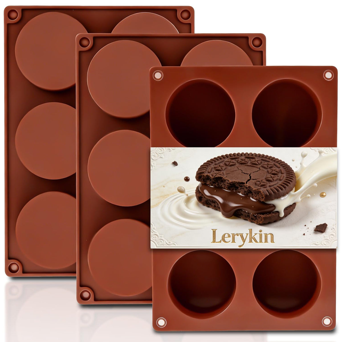 Lerykin Small 15-Cavity Semi Sphere Silicone Molds Non-Stick,2 Packs Half Sphere Silicone Baking Molds for Making Jelly, Chocolates and Cake