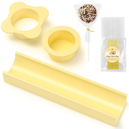 Circle Cake Pop Mold for Baking with 50PCS Cake Pop Sticks Bags Ties,Baking Molds for Birthday Wedding Baby Shower Kids Party Desserts.