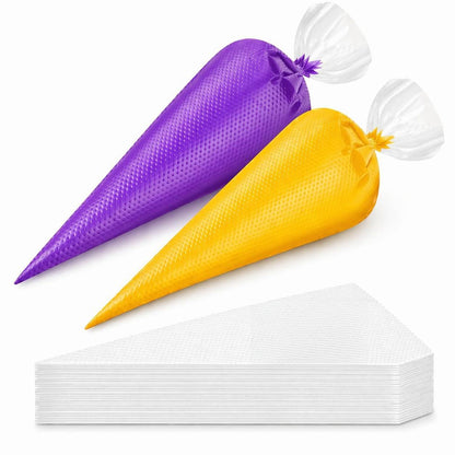 100 Pcs 12 Inch Piping Bags Disposable, Thickened Anti-Burst Pastry Bags for Thick Icing, Non-Slip Cake Decorating Bags for Cookies, Cupcakes and Royal Icing - Food Grade & BPA Free