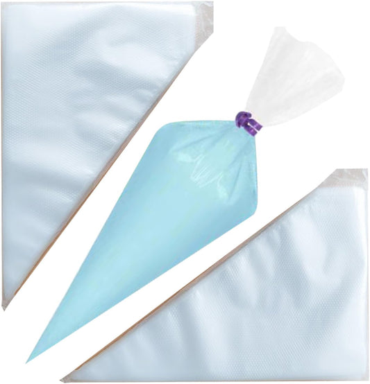 Piping Bags - 12 Inch Disposable Icing Bags, 200 PCS Decorating Bags for Frosting, Pastry Bags, Great for Cakes and Cookies Decoration, S/M/L, Clear