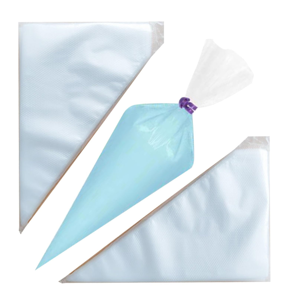 Piping Bags - 12 Inch Disposable Icing Bags, 200 PCS Decorating Bags for Frosting, Pastry Bags, Great for Cakes and Cookies Decoration, S/M/L, Clear