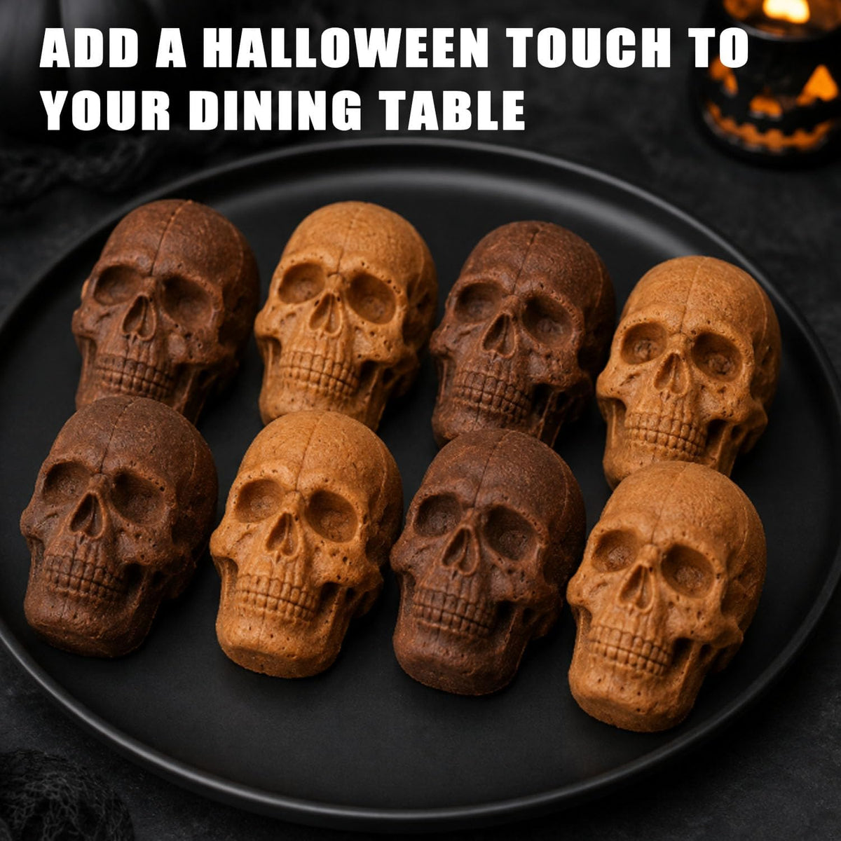 Skull Cake Pan Silicone Mold (6 Cavity)